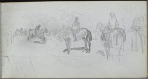 Skissbok, sid 52: Figurstudie av Ernest Meissonier