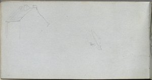 Skissbok, sid 54: Arkitekturstudie. av Jean Louis Ernest Meissonier