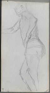 Skissbok, sid 87: Figurstudie av Ernest Meissonier