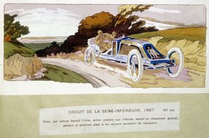 Circuit de la Seine-Inèrieure, Szisz med bil Renault Frères, kom etta på läktaren, tvåa i den allmänna klassificeringen, förlorade 1:a platsen bara sex minuter från vinnaren av Ernest Montaut