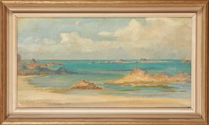 St. Lunaire (olja på duk) av Ernest Normand