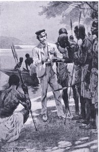 Vinn vänskap med en klocka, illustration från Cassells Romance of Famous Lives, ca 1940 av Ernest Prater