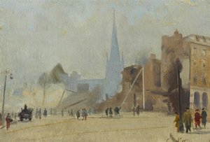 Broadgate Coventry efter raid, november 1940, 1940-44 av Ernest Townsend