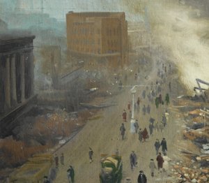 The New Order in Europe, bombade Coventry november 1940, 1940 av Ernest Townsend