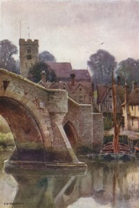 Aylesford (färg litho) av Ernest William Haslehust