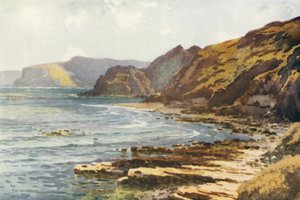 Carnelian Bay (färg litho) av Ernest William Haslehust