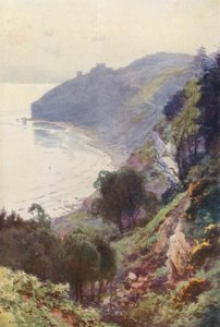 Durlston Bay, Swanage (färgmedlemmar) av Ernest William Haslehust
