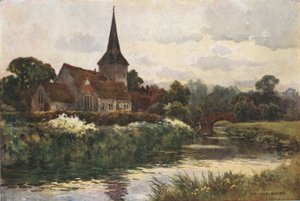 Fordwich (färg litho) av Ernest William Haslehust