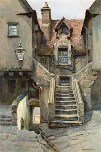 I White Horse Close (färg litho) av Ernest William Haslehust