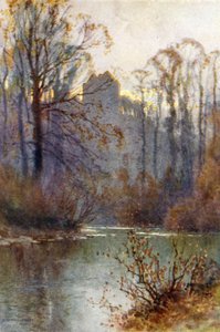 Newark Tower (lito i färg) av Ernest William Haslehust