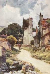 Portisham (färg litho) av Ernest William Haslehust