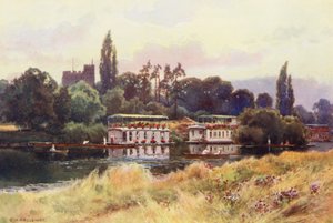 Floden Themsen: Bray (färglitografi) av Ernest William Haslehust