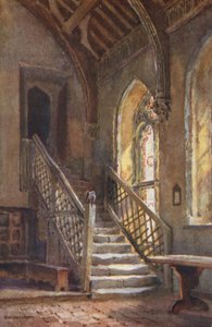 Brödernas sal, St. Cross (färg litho) av Ernest William Haslehust