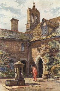 The Coningsby, eller Red Coat Hospital (färg litho) av Ernest William Haslehust