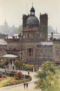 The Royal Baths, Harrogate (färg litho) av Ernest William Haslehust