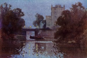 "Venedig i London", Paddington (färg litho) av Ernest William Haslehust