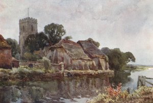 Wareham (färg litho) av Ernest William Haslehust