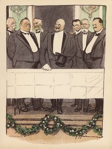 Illustration för Berliner Balle von Rideamus (färglitografi) av Ernst (after) Heilemann