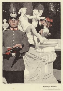 Vår i Potsdam (färg litho)