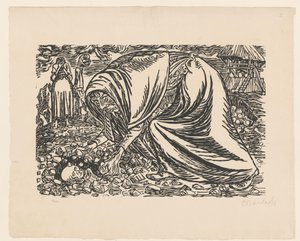Dött barn begravs av Ernst Barlach (signed by artist)