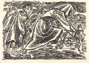 Hundfångaren, 1919. av Ernst Barlach
