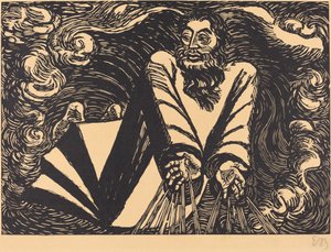 Den första dagen, 1920. av Ernst Barlach