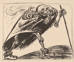 Vandrande död, 1923. av Ernst Barlach