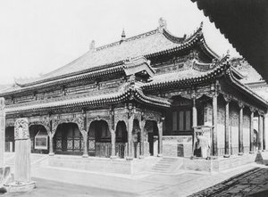 Wu tai shan, Hien tung sze, Shansi, Stora bönesalen (svartvitt foto)