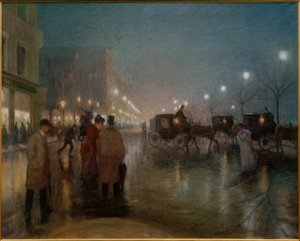 Hamburg, Jungfernstieg på kvällen