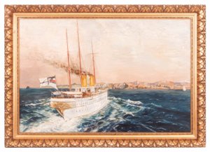 Kejserliga yachten SMS Hohenzollern utanför Norges kust