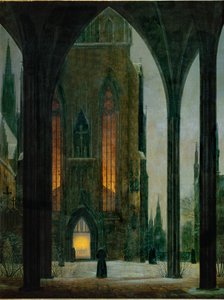 Katedral i vintertid ... (olja på duk)