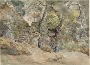 Från parken vid Villa Chigi i Ariccia av Ernst Fries