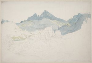 Berchtesgaden med Watzmann-toppen i fjärran av Ernst Fries