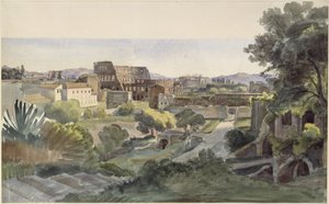 Utsikt över Forum Romanum med Colosseum mot Lateranen av Ernst Fries