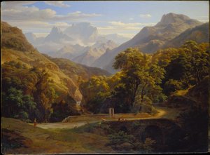 Bergslandskap av Ernst Fries