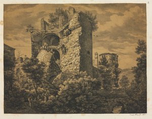 Sex utsikter över Heidelbergs slott: Tower