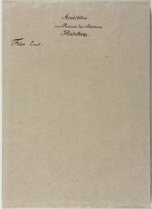 Sex utsikter över Heidelbergs slott: Wrapper, 1820. av Ernst Fries