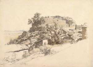 Romerskt landskap nära Rocca di Papa, 1866. av Ernst Furchtegott Mohn