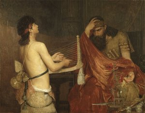 David et Saul - David och Saul, av Josephson, Ernst (1851-1906). Olja på duk