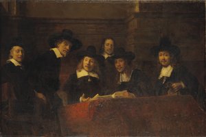 Staalmeesters, efter Rembrandt, 1876-77