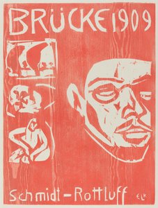 Omslag till fjärde årsboken för konstnärsgruppen Brucke, 1909. av Ernst Ludwig Kirchner