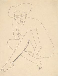 Dodo Sittande, 1910. av Ernst Ludwig Kirchner