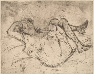 Drömmande flicka, 1906. av Ernst Ludwig Kirchner