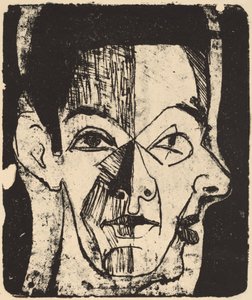 Huvudstudie, 1926. av Ernst Ludwig Kirchner