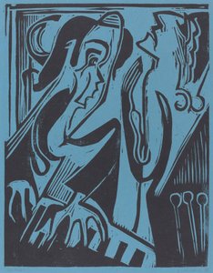 Pianist och sångare, 1928. av Ernst Ludwig Kirchner