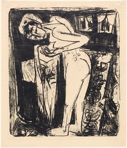 Stående naken i ett rum, 1921. av Ernst Ludwig Kirchner