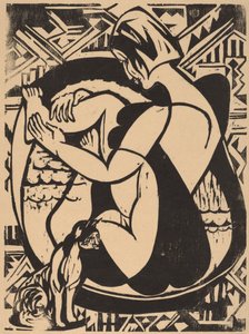 Kvinna i badkaret, 1936. av Ernst Ludwig Kirchner