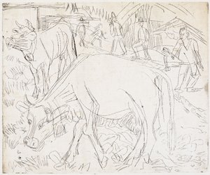 Alpinsk scen av Ernst Ludwig Kirchner