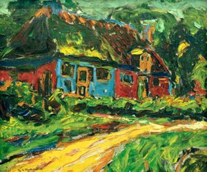 Gammalt hus på Fehmarn av Ernst Ludwig Kirchner