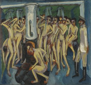 Artillerister i duschen av Ernst Ludwig Kirchner